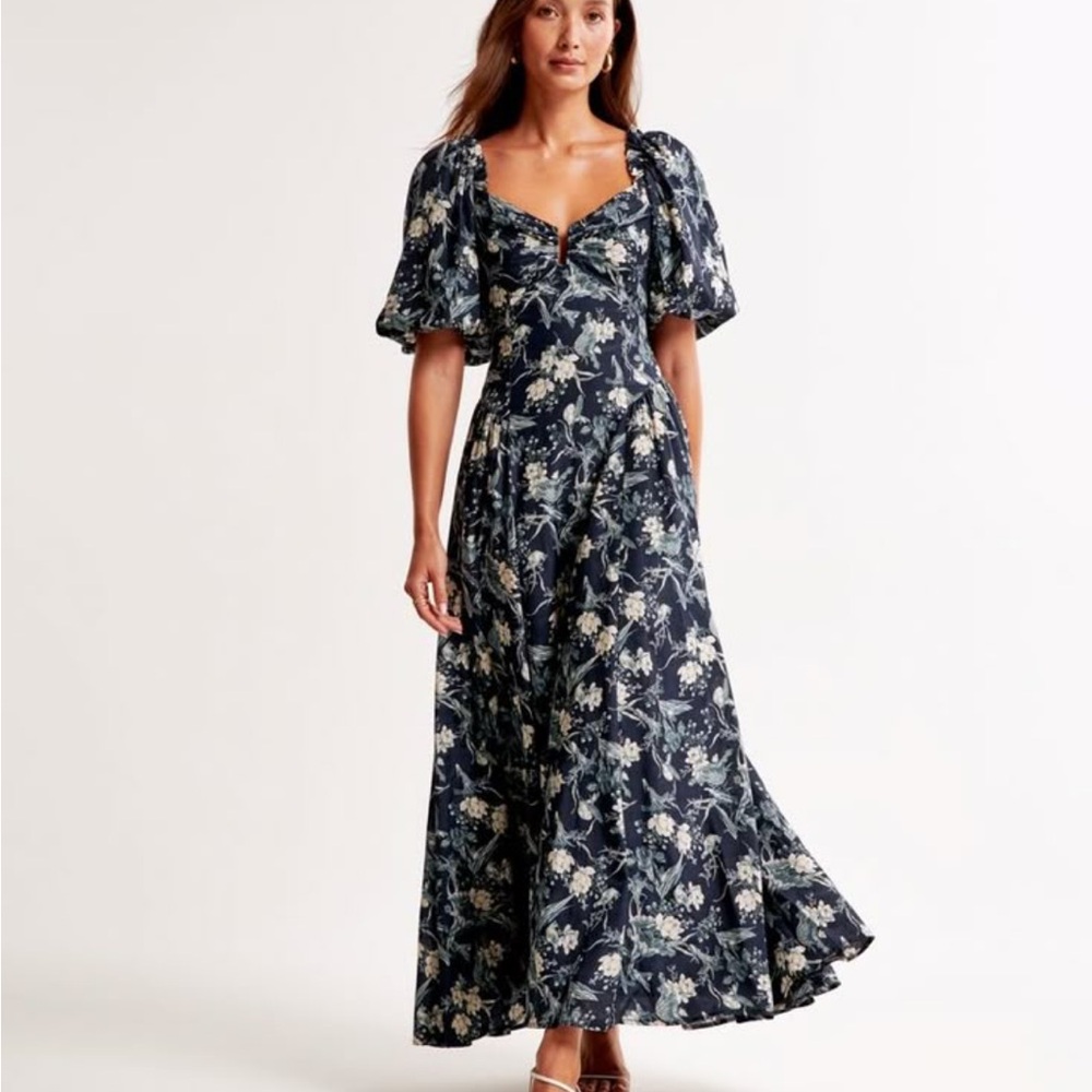Abercrombie & Fitch Navy Floral Maxi Dress